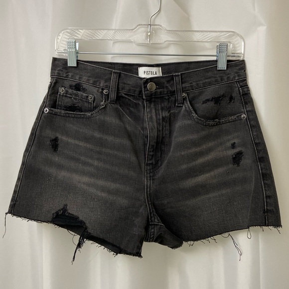 PISTOLA High Waisted Denim Shorts - Picture 15 of 16
